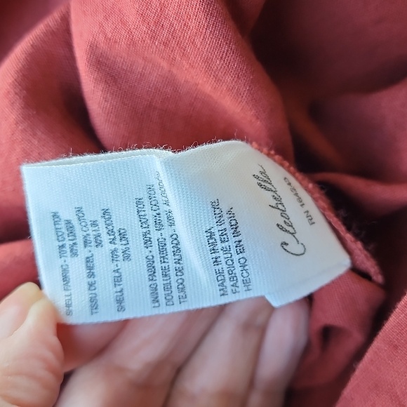 NEW CLEOBELLA Daria Midi Cut Out Sides Dress in deep brick Cotton/Linen - Picture 12 of 13